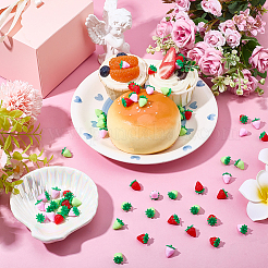 60Pcs 3 Styles PVC Strawberry Display Decorations&nbsp;DJEW-SC0001-31A