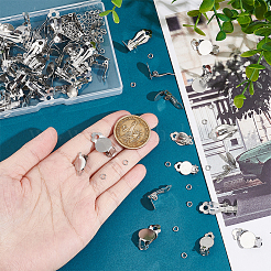 60Pcs 2 Size 304 Stainless Steel Clip-on Earring Findings&nbsp;STAS-UN0051-68