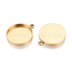 304 Stainless Steel Pendant Cabochon Component&nbsp;STAS-Q113-26A-G