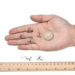 変色しにくい304ステンレススチールのクリップ式イヤリングセッティング  ステンレス鋼色  トレイ：3.5mm  13~14x12~13x5mm&nbsp;STAS-Q227-01