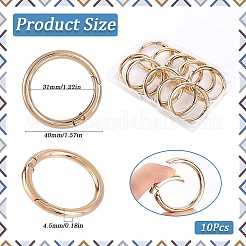 10Pcs Alloy Spring Gate Rings&nbsp;FIND-SP0001-38G