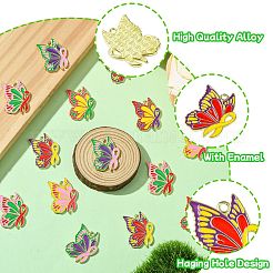 30Pcs 6 Colors Alloy Enamel Pendants&nbsp;FIND-CJ0002-71
