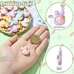 25Pcs 5 Colors Opque Resin Animal Pendants&nbsp;RESI-CJ0003-76