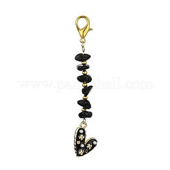 Heart Alloy Enamel Pendant Decorations&nbsp;HJEW-JM01375