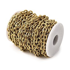 304 Stainless Steel Textured Cable Chains&nbsp;CHS-C018-05G