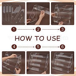 4-Tier Acrylic Display Riser Stands for Cosmetic Jewelry&nbsp;ODIS-UN0001-36A