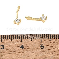 Brass Pave Clear Cubic Zirconia Charms&nbsp;CU-CBA9FFD-11G-08