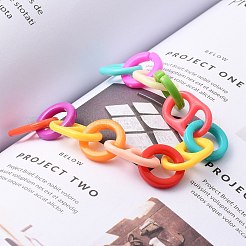 Handmade Acrylic & Plastic Coffee Bean Chains&nbsp;X-AJEW-JB00750