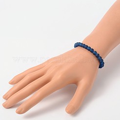 Stretchy Frosted Glass Beads Kids Bracelets for Children's Day&nbsp;BJEW-JB01768-04