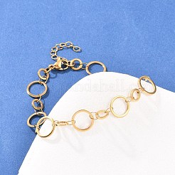 304 Stainless Steel Link Chain Bracelets for Women&nbsp;BJEW-P373-03C-G