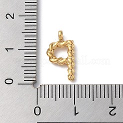316サージカルステンレスペンダント＆チャーム  ゴールドカラー  文字p  14.5x8x2mm  穴：2mm&nbsp;LS-STAS-D031-01P