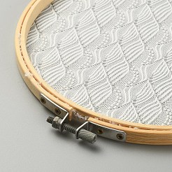 レース ディスク イヤリング オーガナイザー ホルダー  木製スタンド付き  卓上装飾ジュエリーホルダー収納  湯通しアーモンド  19.5x18.5x1.2cm&nbsp;DIY-WH0399-64A