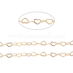 Yellow Gold Filled Flat Heart Link Chains&nbsp;CHC-M023-05G
