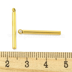 イオンプレーティング（IP）304ステンレスペンダント  コラムバーチャーム  18KGP本金メッキ  22x2mm  穴：1.2mm&nbsp;STAS-M001-04G-02