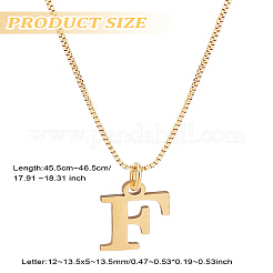 1pc 304 Stainless Steel Letter Pendant Necklaces&nbsp;NJEW-LP0001-38F-G