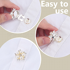 4Pcs Alloy Imitation Pearl Cufflinks&nbsp;BUTT-ME0001-03