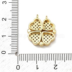 Saint Patrick's Day Brass Micro Pave Clear Cubic Zirconia Deployable Pendants&nbsp;KK-A293-27A-G