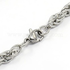 Tarnish Resistant Fashionable 304 Stainless Steel Rope Chain Bracelet Making&nbsp;X-STAS-A028-B054P