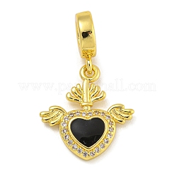 Rack Plating Brass Enamel European Dangle Charms&nbsp;KK-I718-26G