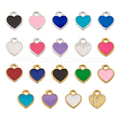 170Pcs 17 Colors Zinc Alloy Enamel Charms&nbsp;ENAM-CW0001-08