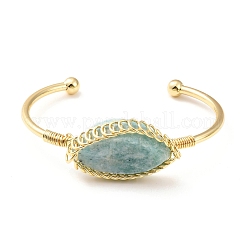 Gemstone Horse Eye Wrapped Cuff Bangle&nbsp;G-D458-02G-RS
