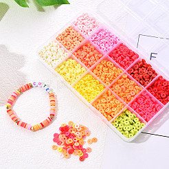 2250Pcs 15 Colors Handmade Polymer Clay Beads&nbsp;CLAY-YW0001-25B