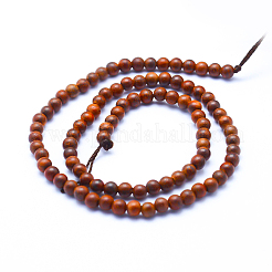 天然ウッドビーズ連売り  ラウンド  10mm  穴：1mm  約39個/連  15.55インチ（39.5cm）&nbsp;WOOD-P011-06-10mm