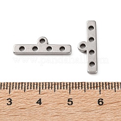 304ステンレスシャンデリア部品リンク  4ループ長方形  変色なし  ステンレス鋼色  6.5x20x1.5mm  穴：1.6mm&nbsp;STAS-Z201-01P-02