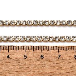 3MM 304 Stainless Steel Rhinestone Cup Chain Necklaces for Women&nbsp;NJEW-G175-01G-02