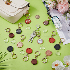 DIY Round Wooden Pendant Making Kits&nbsp;HJEW-FG00031