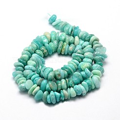 天然石アマゾナイトチップビーズ連売り  4~14x4~12mm  穴：1mm  約15.3インチ〜16.1インチ&nbsp;G-E271-108