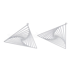 Non-Tarnish 201 Stainless Steel Filigree Pendants&nbsp;STAS-S118-053