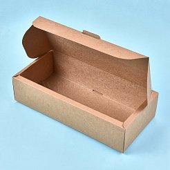 クラフト紙ギフトボックス  折りたたみボックス  長方形  バリーウッド  完成品：27x13x6.7cm 内側のサイズ：25x11x6.5cm 展開サイズ：42.8x56.9x0.03cmと34.4x36.6x0.03cm&nbsp;CON-K006-07C-01