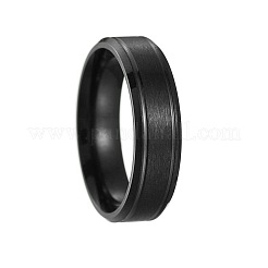 女性用ステンレス指輪201個  ブラック  6mm  内径：18.2mm&nbsp;WG1765E-34