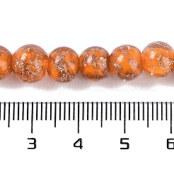 Handmade Gold Sand Lampwork Beads&nbsp;LAMP-Z009-01F