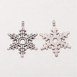 Christmas Snowflake Tibetan Style Alloy Pendants&nbsp;A0353Y