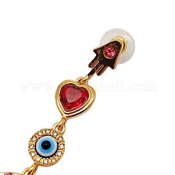 Alloy Enamel Evil Eye Dangle Stud Earrings&nbsp;FS-WGB3014-01