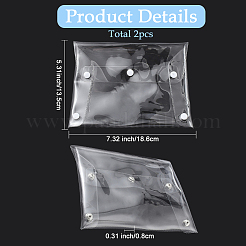 2Pcs Portable Transparent PVC Makeup Brush Bag&nbsp;MRMJ-SP0001-12C