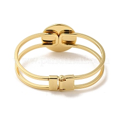 Rack Plating Brass Enamel Evil Eye Hollow Bangles for Women&nbsp;BJEW-H607-01G-01