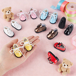7 Pairs 7 Colors PVC Plastic Doll Shoes&nbsp;DIY-NB0015-83