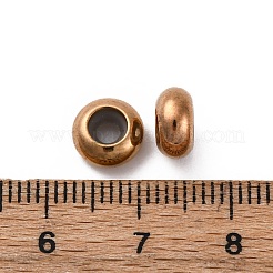 201ステンレスビーズ  中にシリコーンを使って  イオンプレーティング（ip）  ロンデル  ライトゴールド  8x4mm  穴：2.5mm&nbsp;STAS-S171-01KCG-02