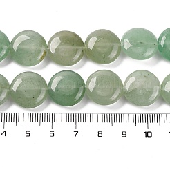 天然石グリーンアベンチュリンビーズ連売り  フラットラウンド  16x6.5~7mm  穴：1.2mm  約25個/連  14.96~15.35インチ（38~39cm）&nbsp;X1-G-C159-A04-01