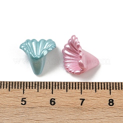 不透明アクリルイミテーションパールビーズ  朝顔  ミックスカラー  13.5x13x9.5mm  穴：1.8mm  1510個/ 500g&nbsp;OACR-B031-48