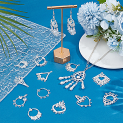 96Pcs 12 Styles Alloy Hollow Chandelier Component Links&nbsp;FIND-PH0061-70
