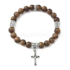 Cross Alloy Charm Bracelets&nbsp;BJEW-JB12357-04