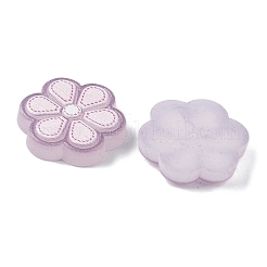 プラスチックエナメルカボション  花  スミレ  21x19.5x4.5mm&nbsp;KY-Q070-05B