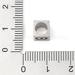 Tarnish Resistant 201 Stainless Steel European Beads&nbsp;STAS-M058-01B-P