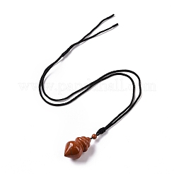 Gemstone Pendant Necklace with Nylon Cord for Women&nbsp;G-A210-04
