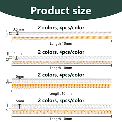32Pcs 8 Styles Plastic Ring Adjusting Spiral Coil&nbsp;FIND-DC0007-63