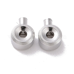 Anti-Tarnish Rhodium Plated 925 Sterling Silver Crimp Beads&nbsp;STER-D035-01P